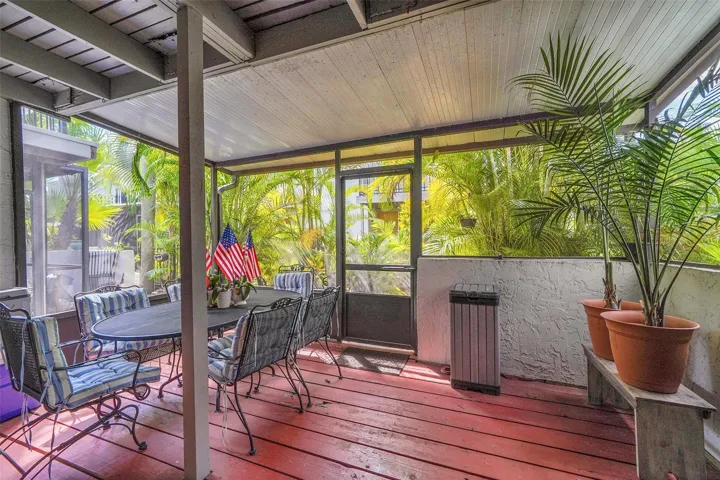 Screened patios provides that desired indoor outdoor living
