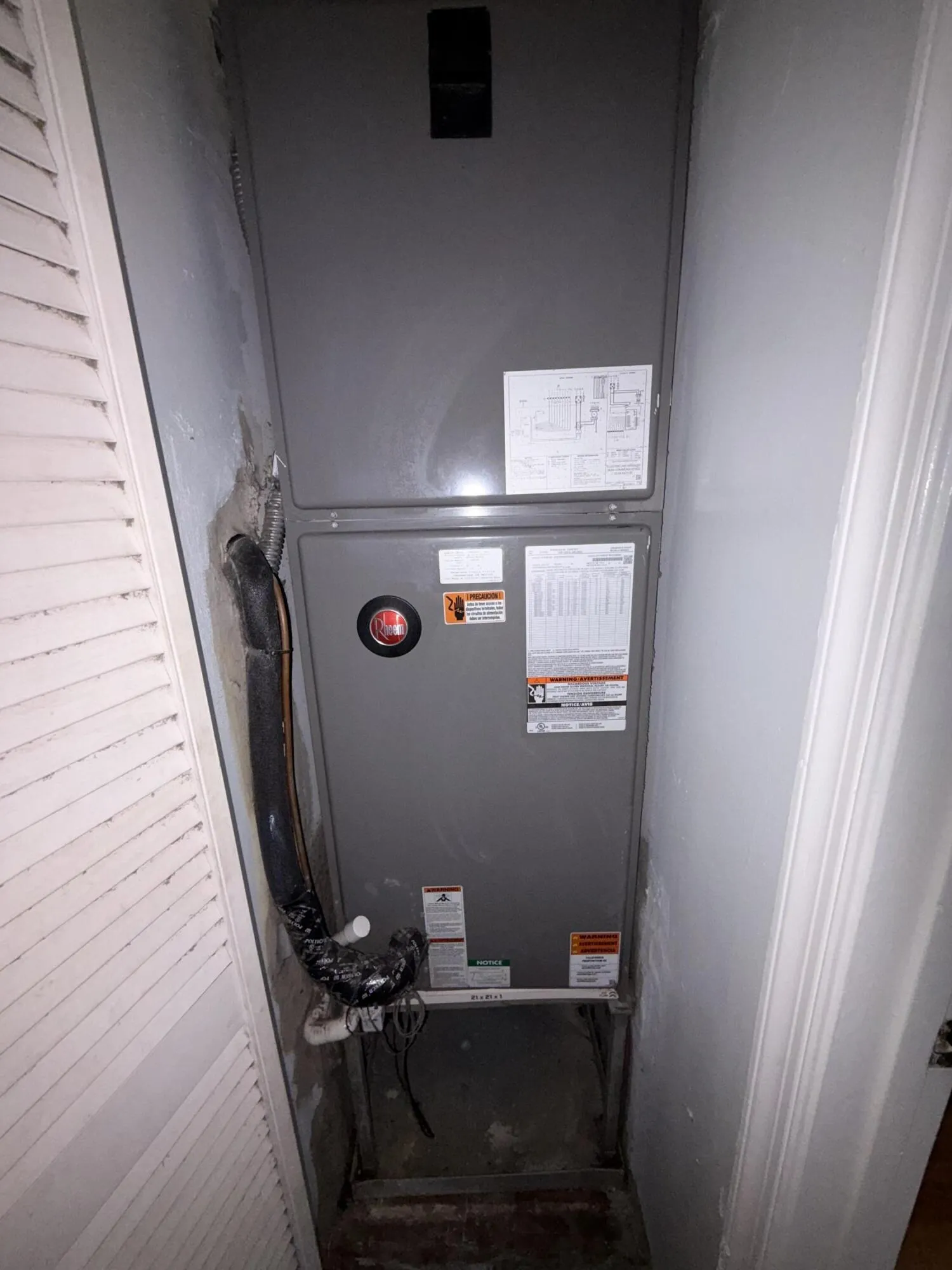 Inside AC unit