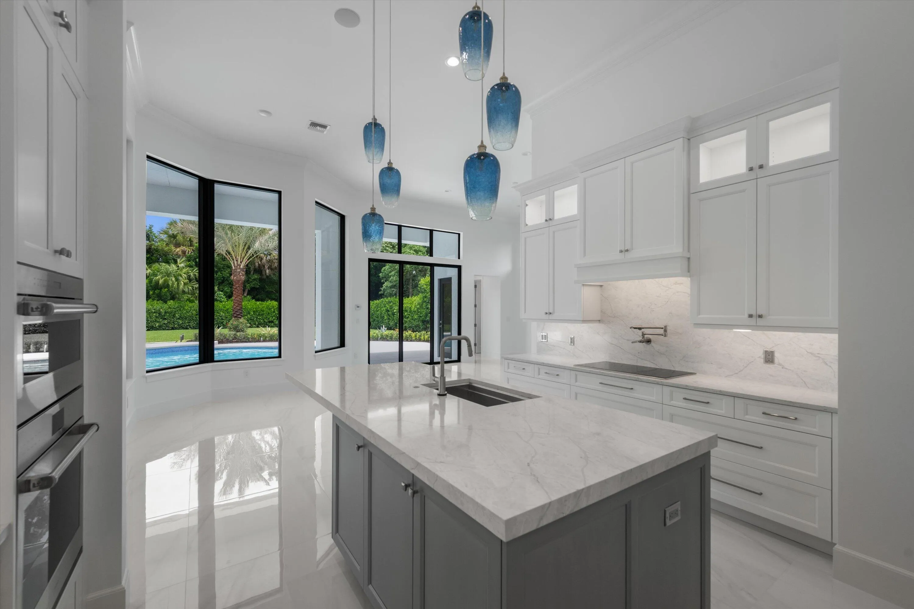 Kitchen opens to Family Room