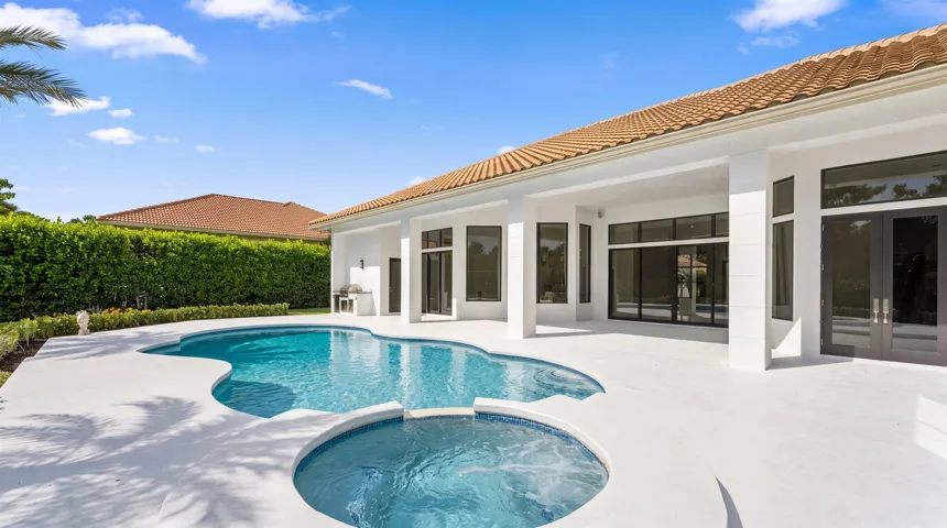 Expansive roofed patio-outdoor living