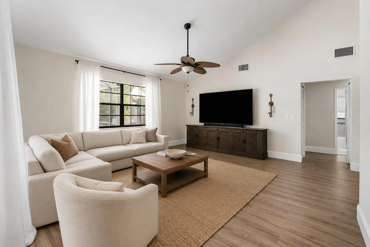 Virtually Staged Living Room