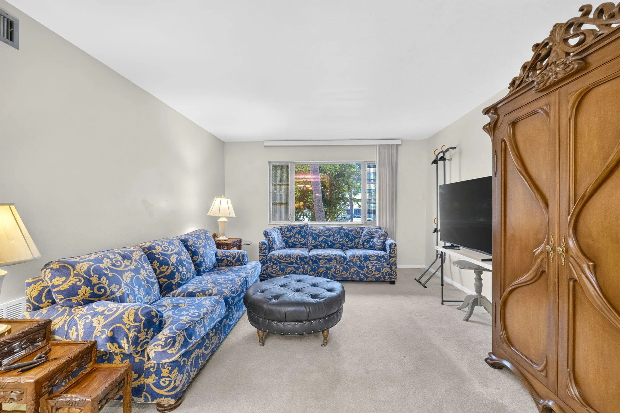 New sleeper sofa (not pictured - pulls out into a bed for guests) and new love seat