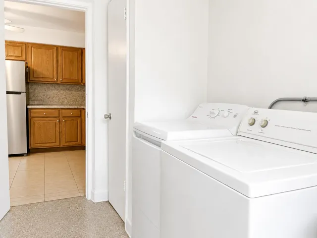 Laundry room off the Kitchen with Access to Backyard. Perfect for Pets.