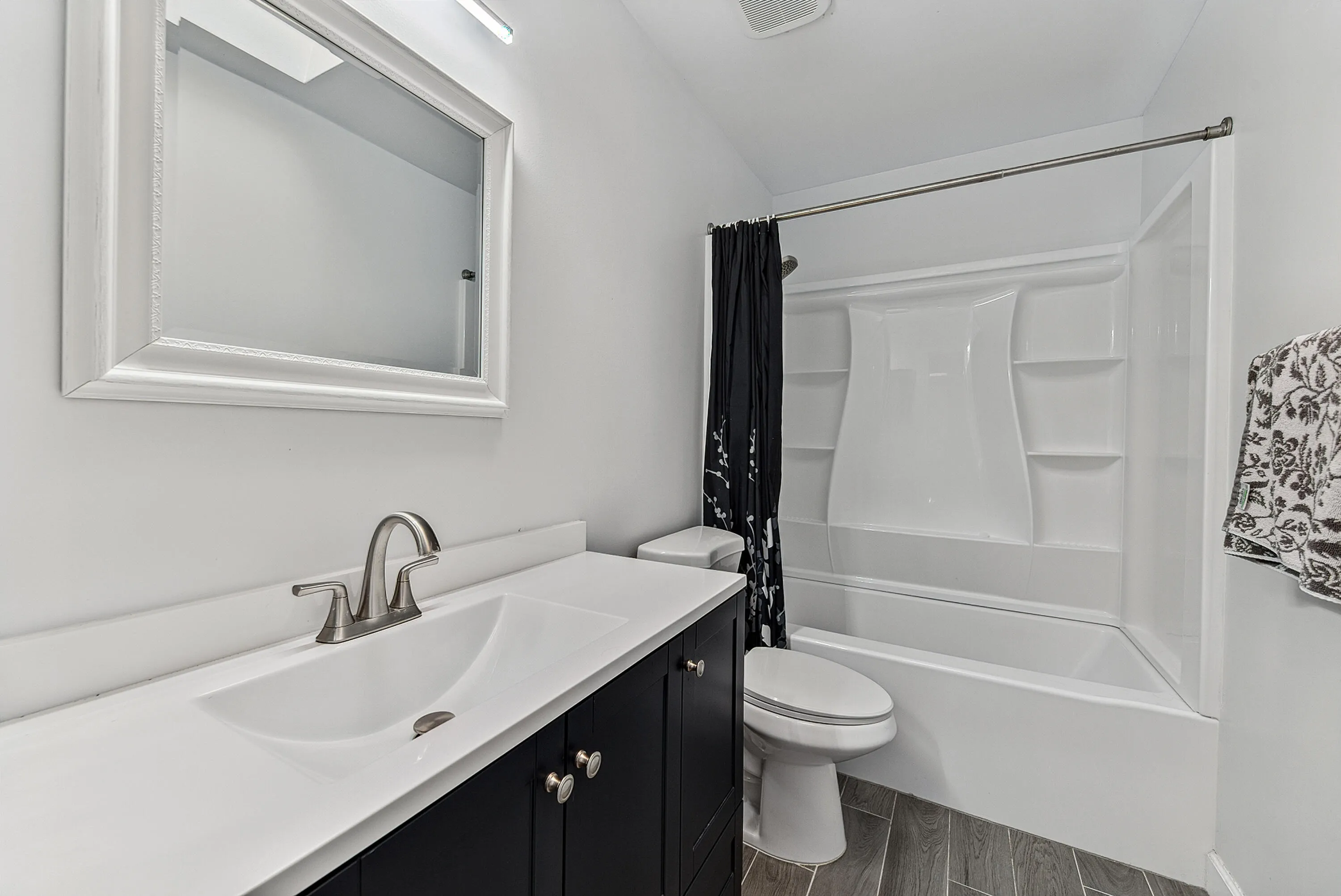 Even the upstairs bath was completely renovated