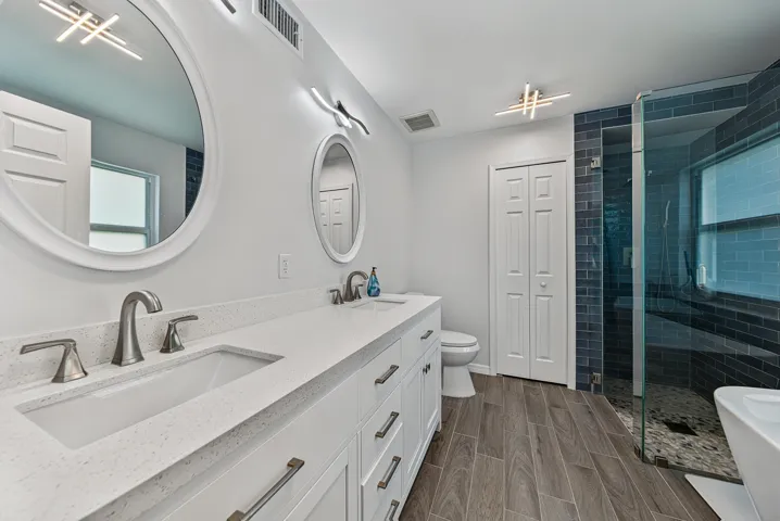 Primary bath completely renovated