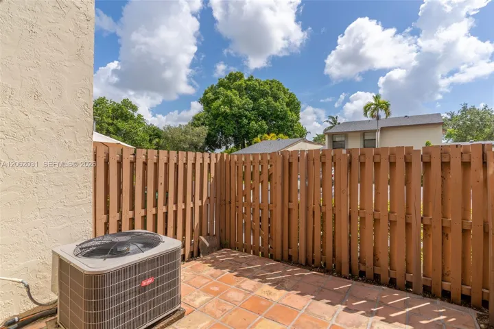 A rear patio