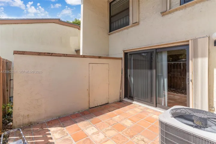 A rear patio