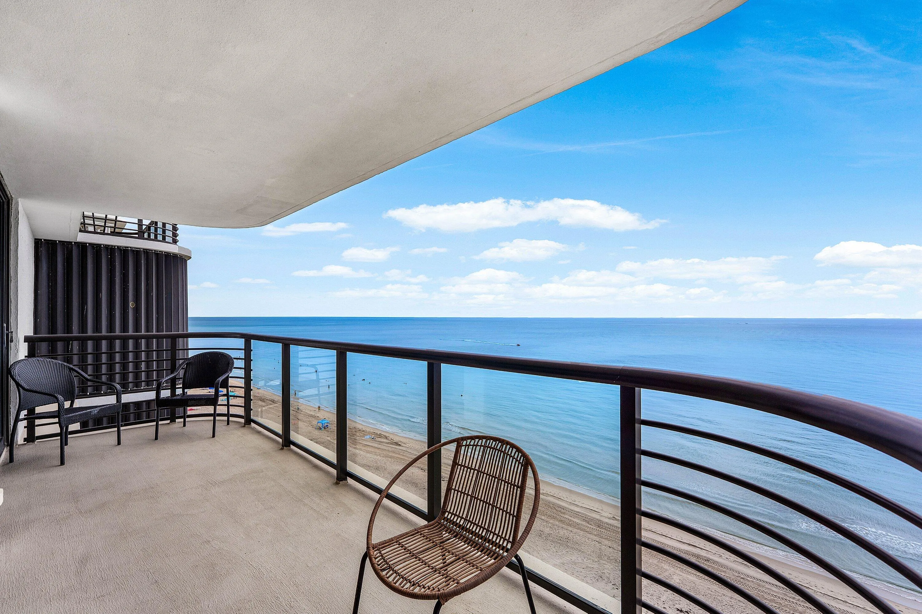 Forever views from private oceanside balcony