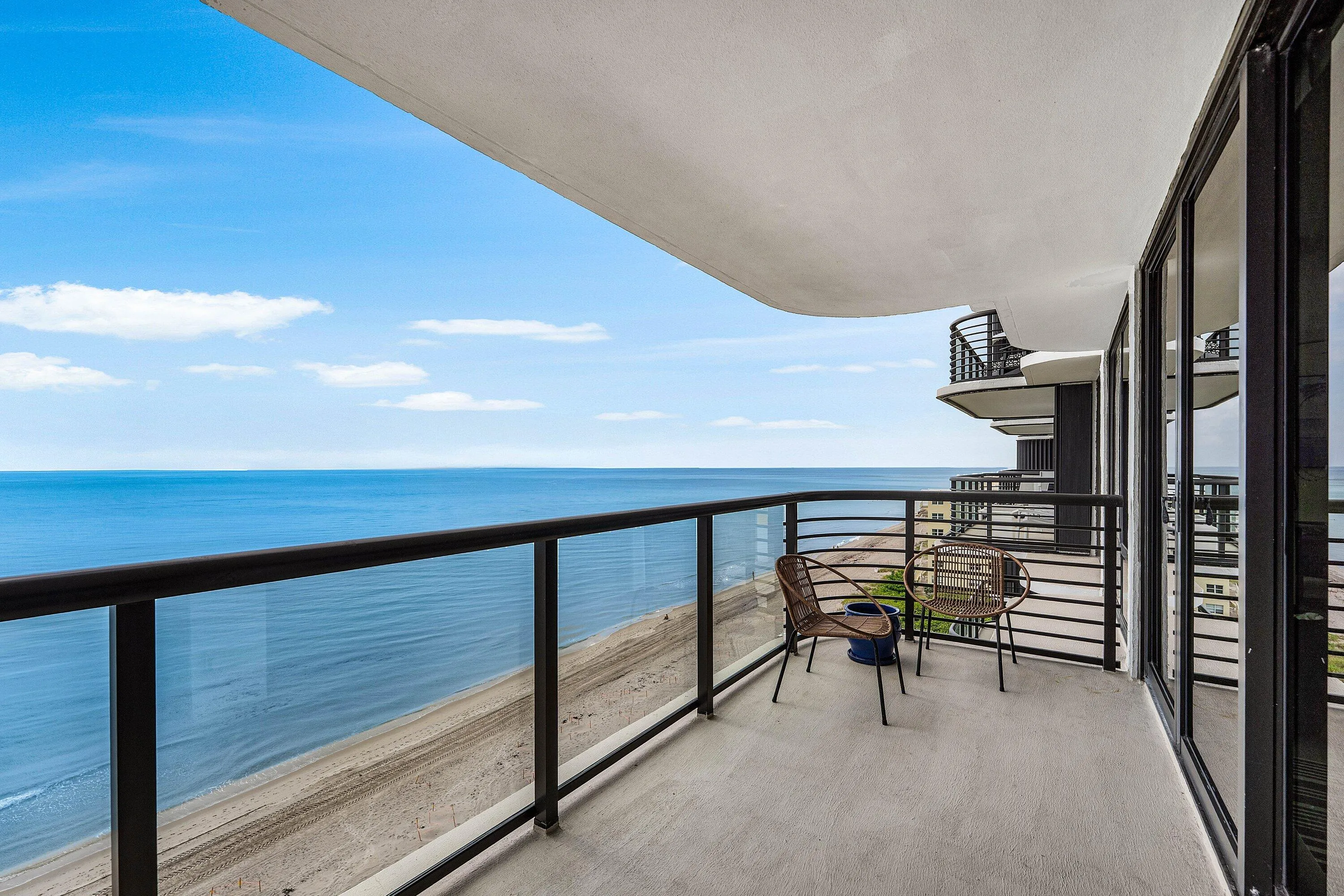Forever views from private oceanside balcony