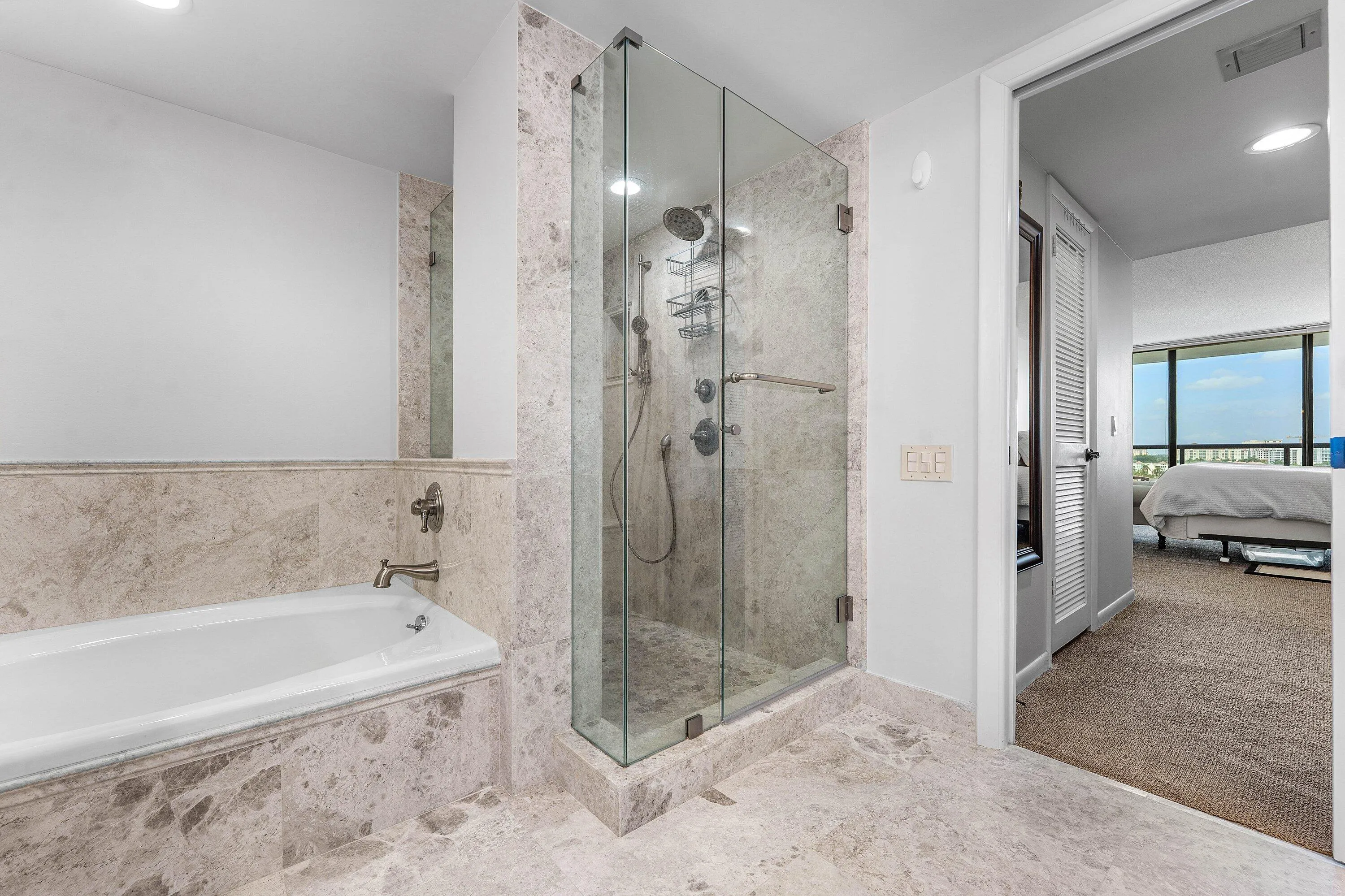 Separate Shower & Soaking Tub in primary bath