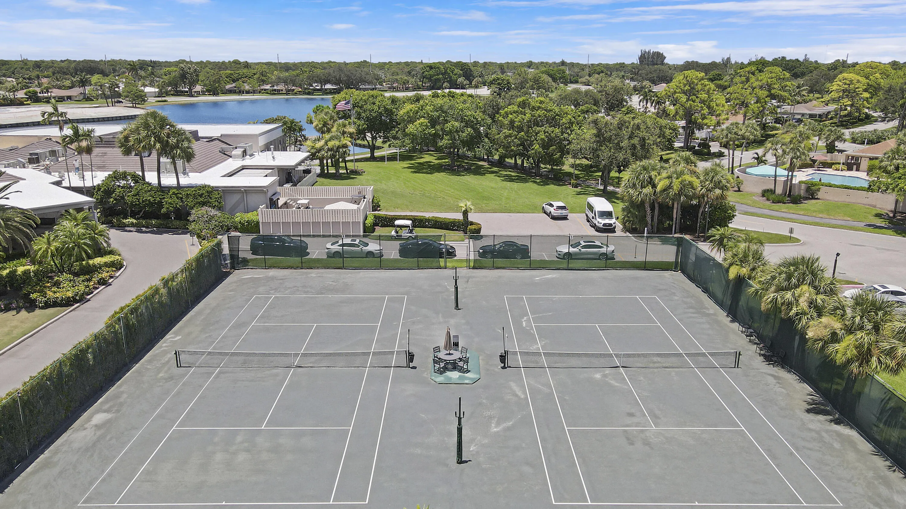 Aerial View of Courts