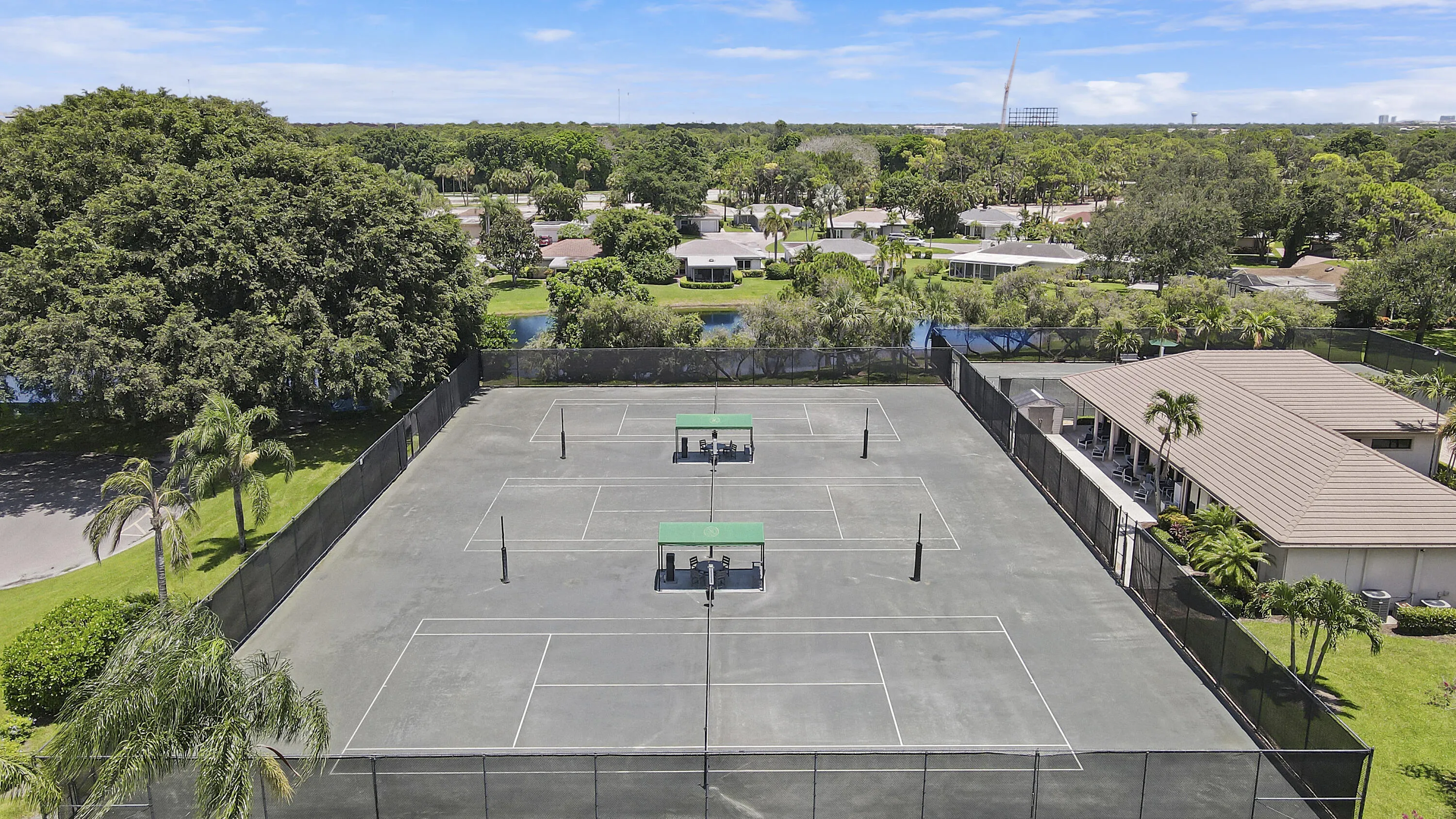 Aerial View of Courts