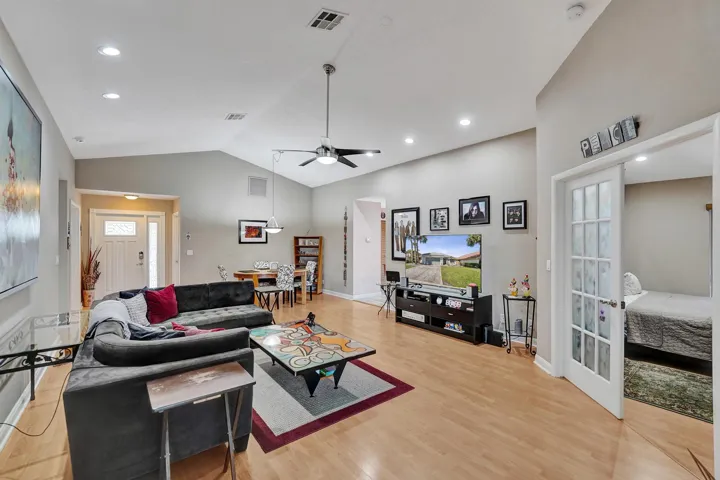 Open concept living and dining