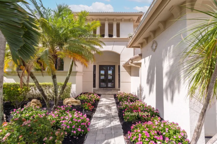 Grand Entrance Walkway. Virtually Staged Inspiration Photo. Landscaping was not complete at time of photos.
