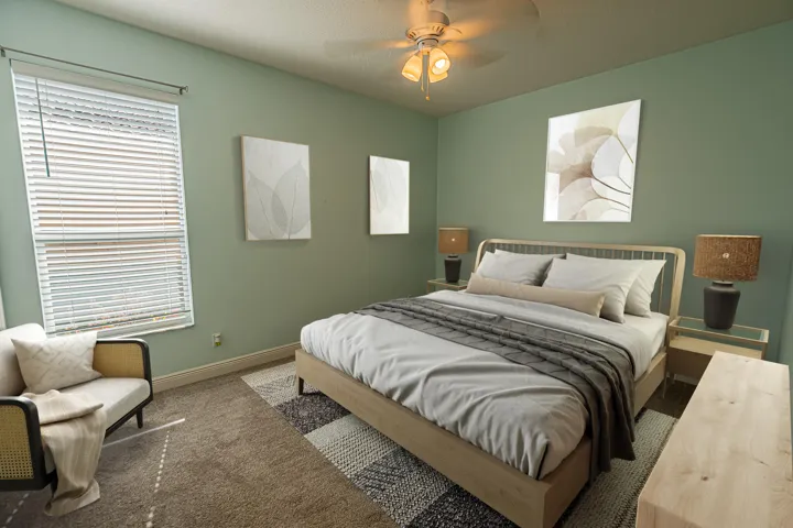 virtually staged - bedroom