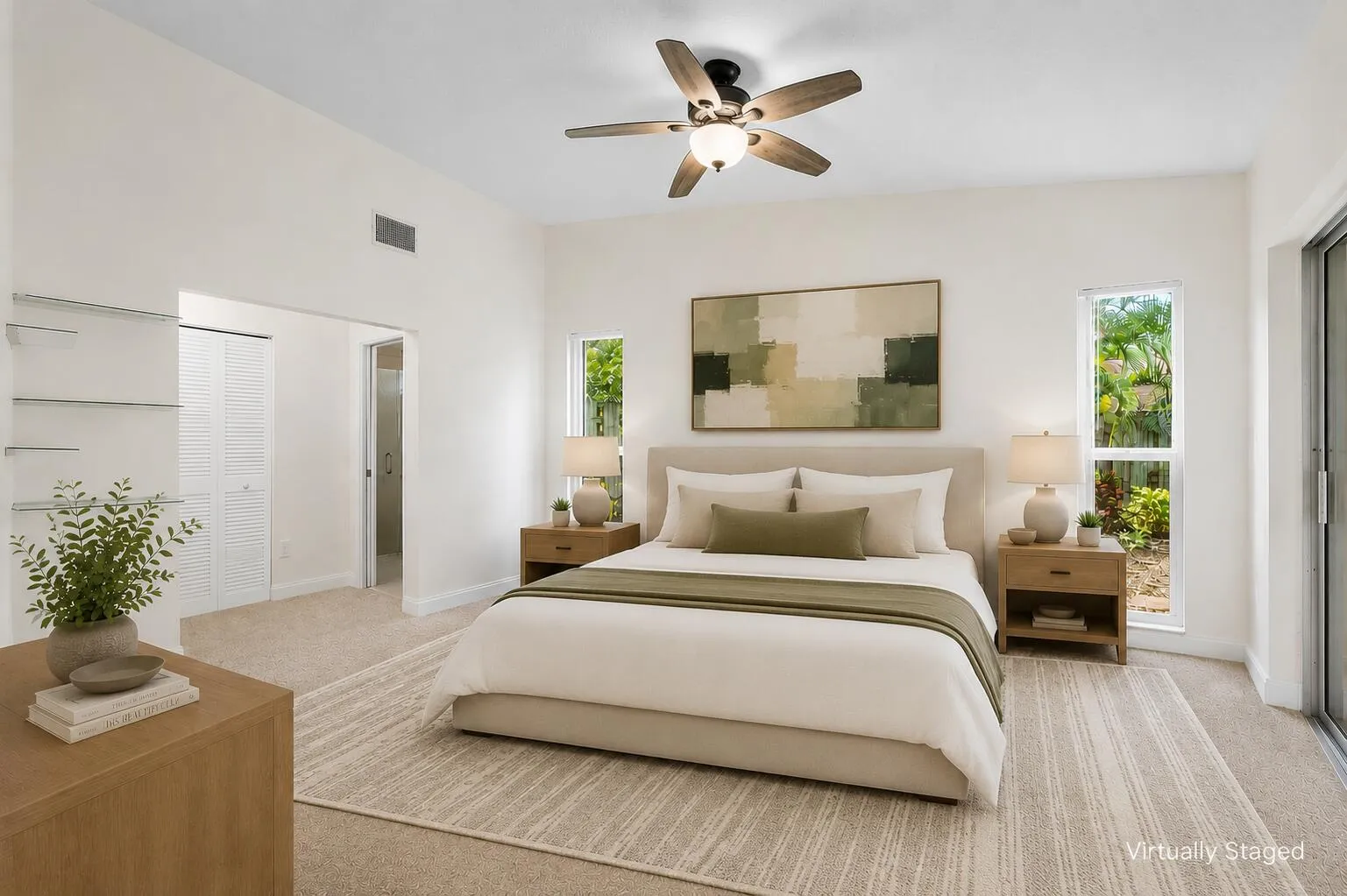 Virtually Staged Primary Bedroom