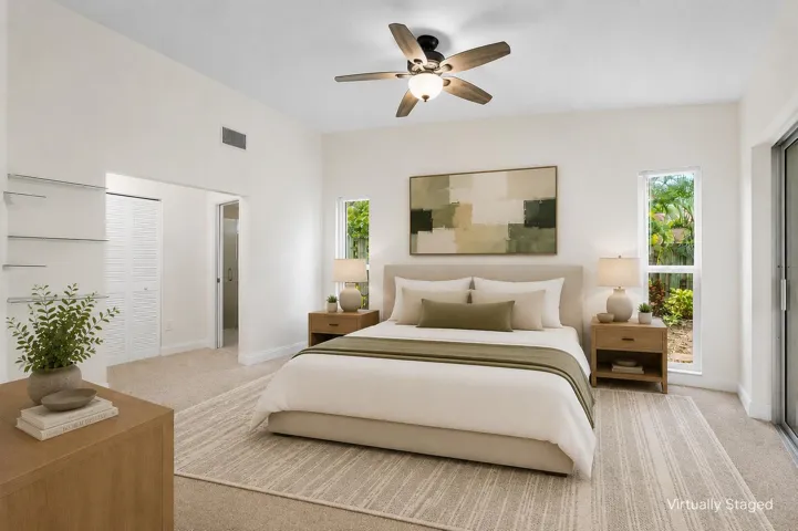 Virtually Staged Primary Bedroom