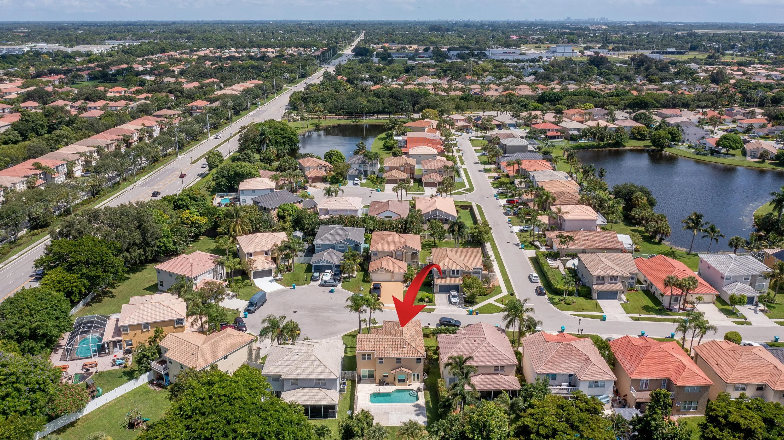 Aerial looking North