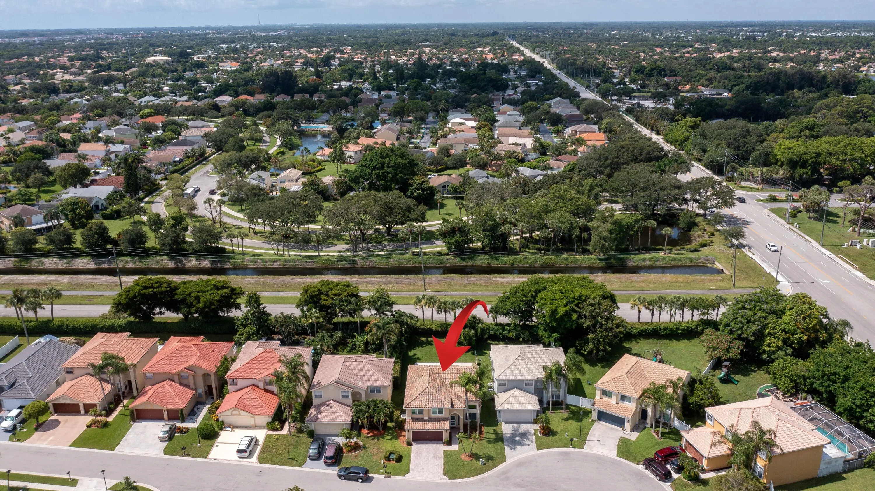 Aerial looking South