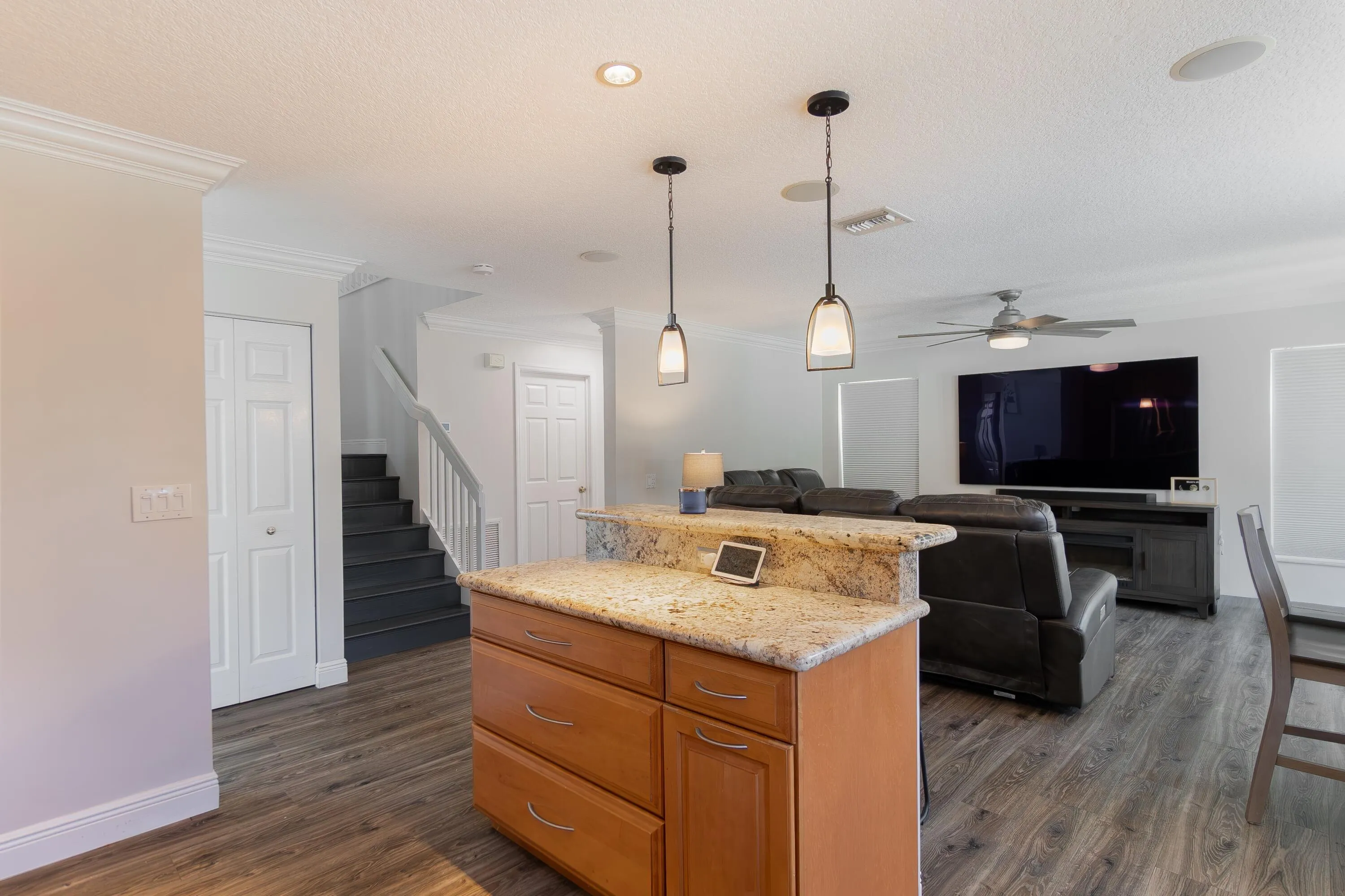 Snack bar in kitchen