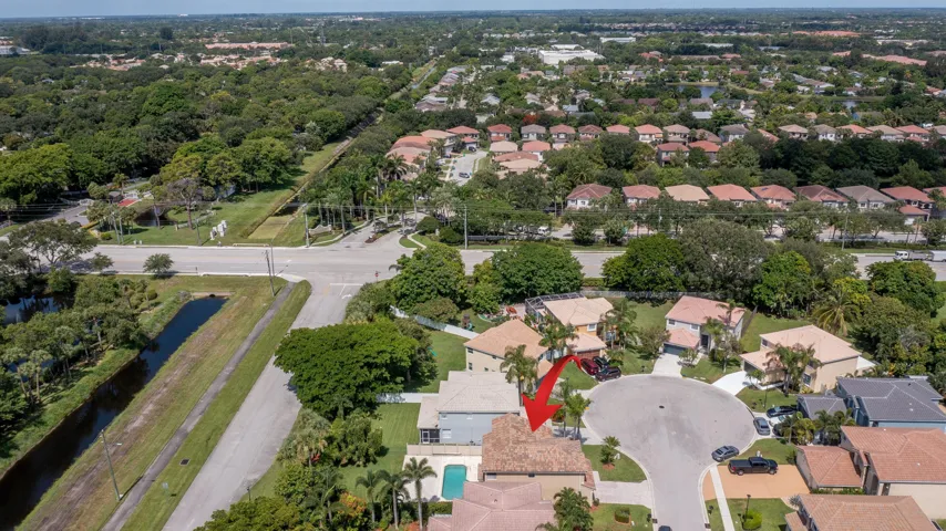 Aerial looking West