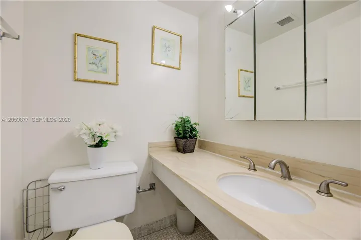 guest bathroom which can be made into a full bathroom