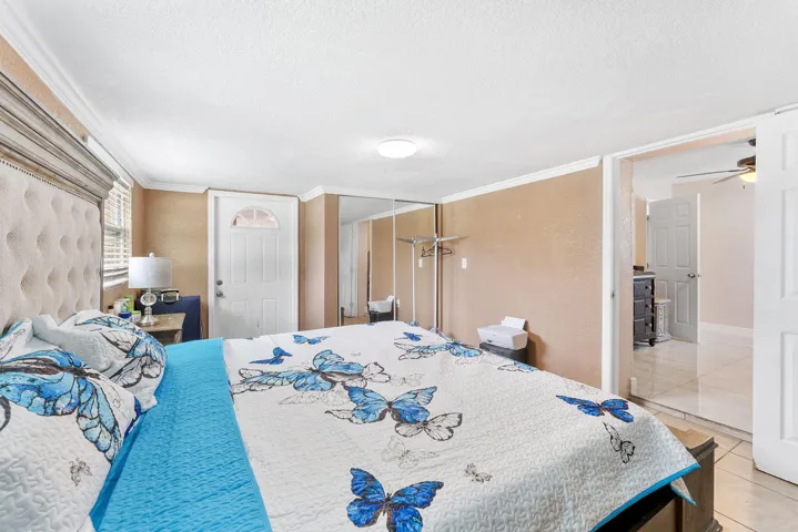 Recessed lighting and ceiling fan overhead
