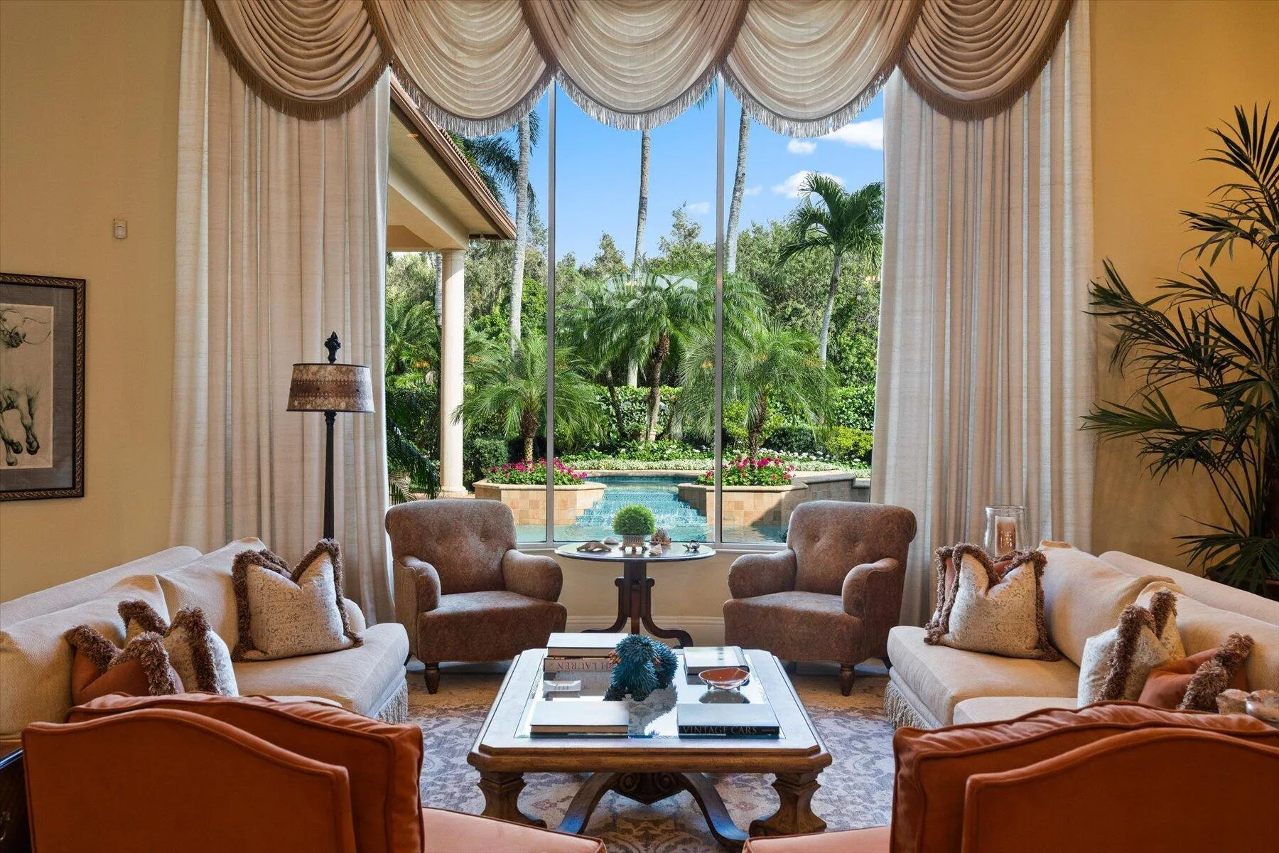 Formal Living Room overlooking pool
