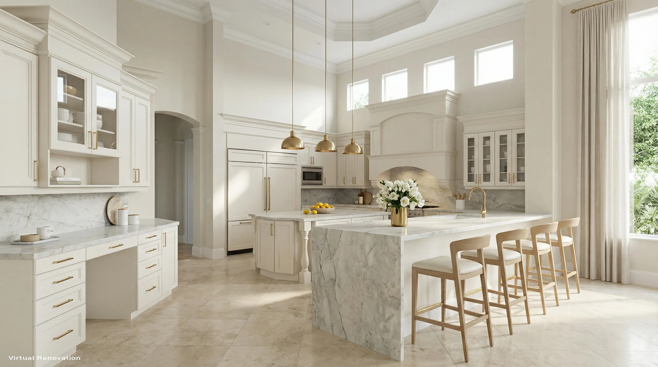 Virtually renovated kitchen