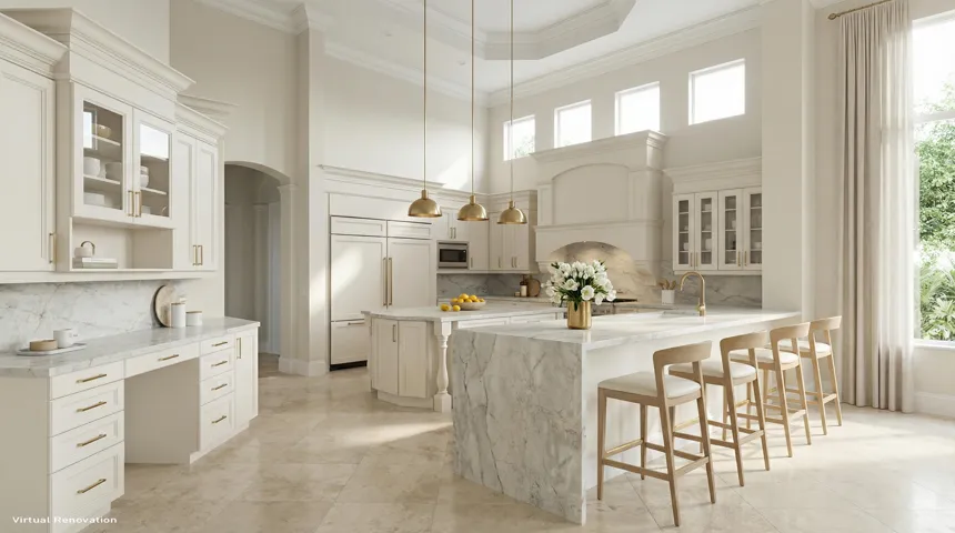 Virtually renovated kitchen