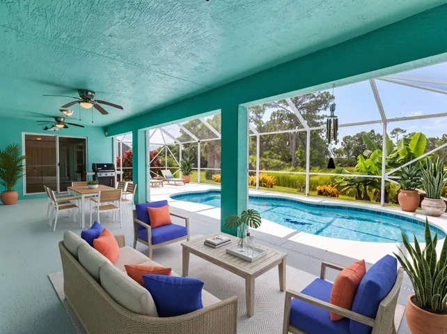 Virtually Staged Pool Patio