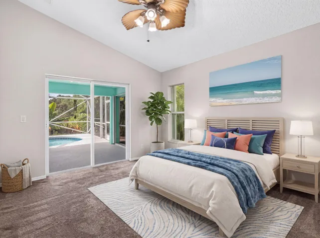 Virtually Staged Primary Bedroom