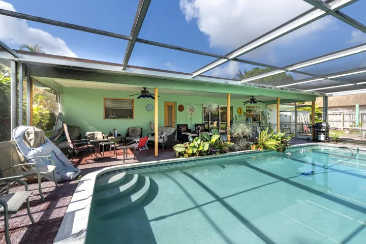 huge patio and pool