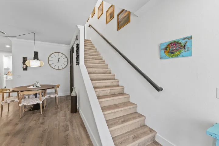 Stairs leading to bedrooms