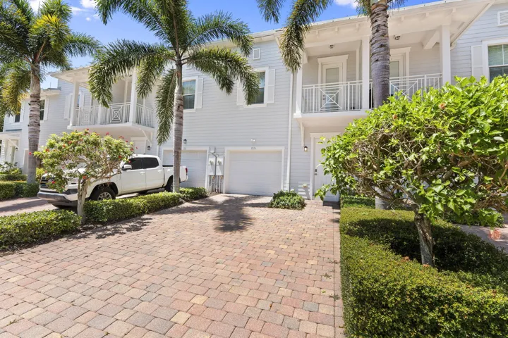 Back entrance with garage