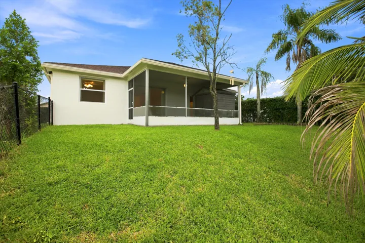 Fenced back yard