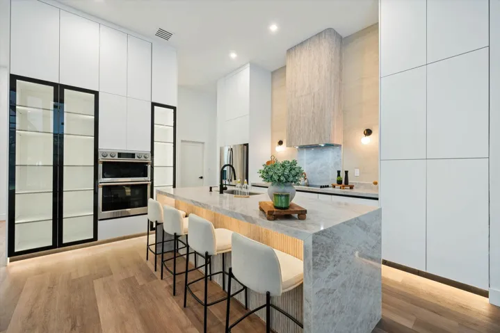 And now, the kitchen! Lots of cabinet space with floor to ceiling cabinets
