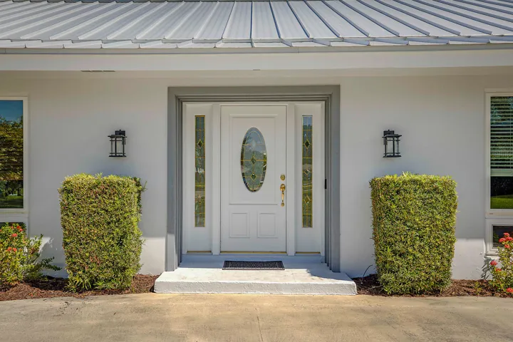 Framed front door