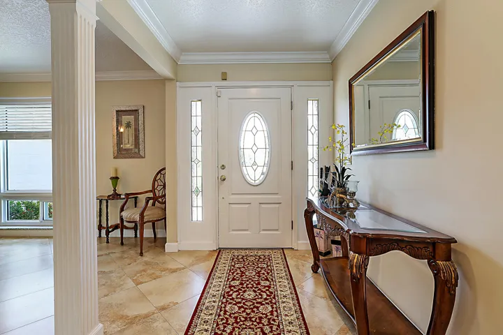 Formal entry offers understated elegance