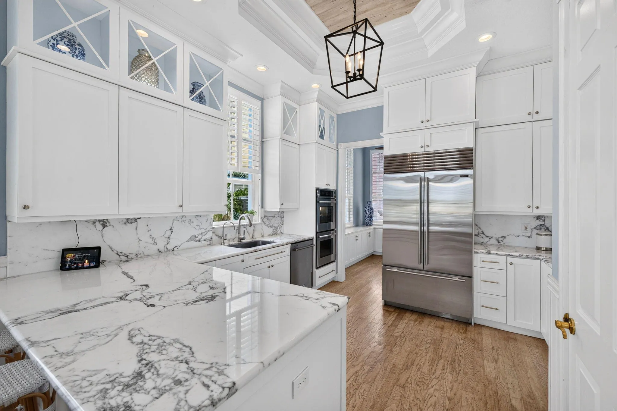 Custom Cabinets and Marble Countertops