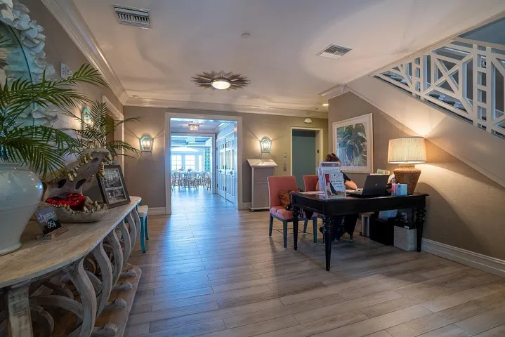 CLUBHOUSE INTERIOR WITH TASTEFUL APPOINTMENTS