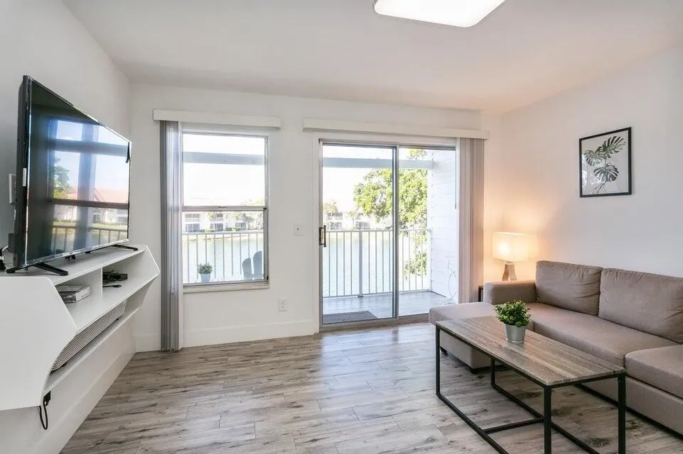 Living Area, Balcony & Lake