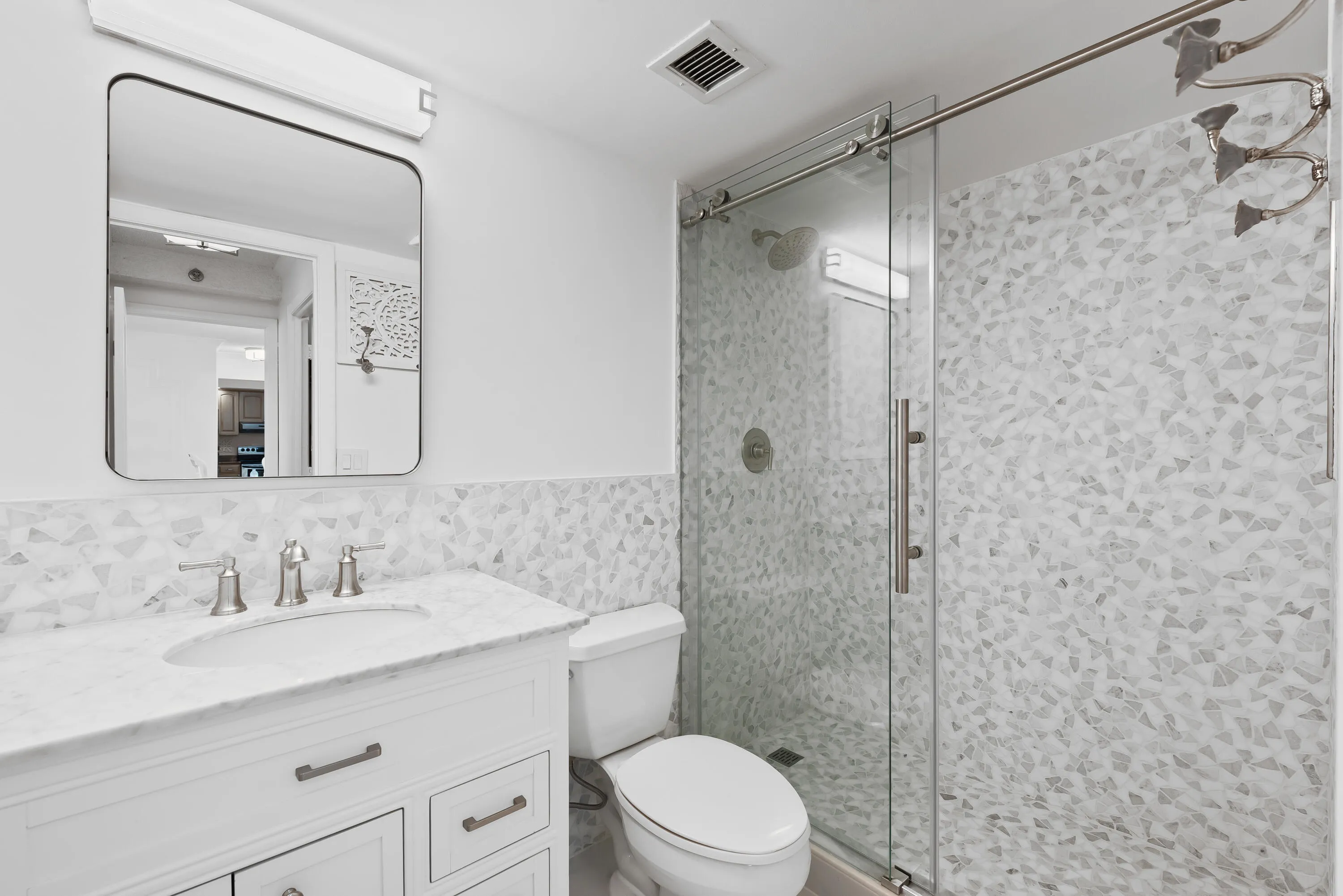 Freshly renovated primary bath