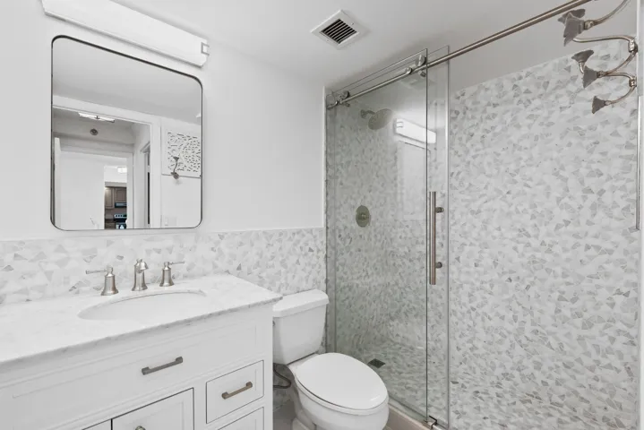 Freshly renovated primary bath