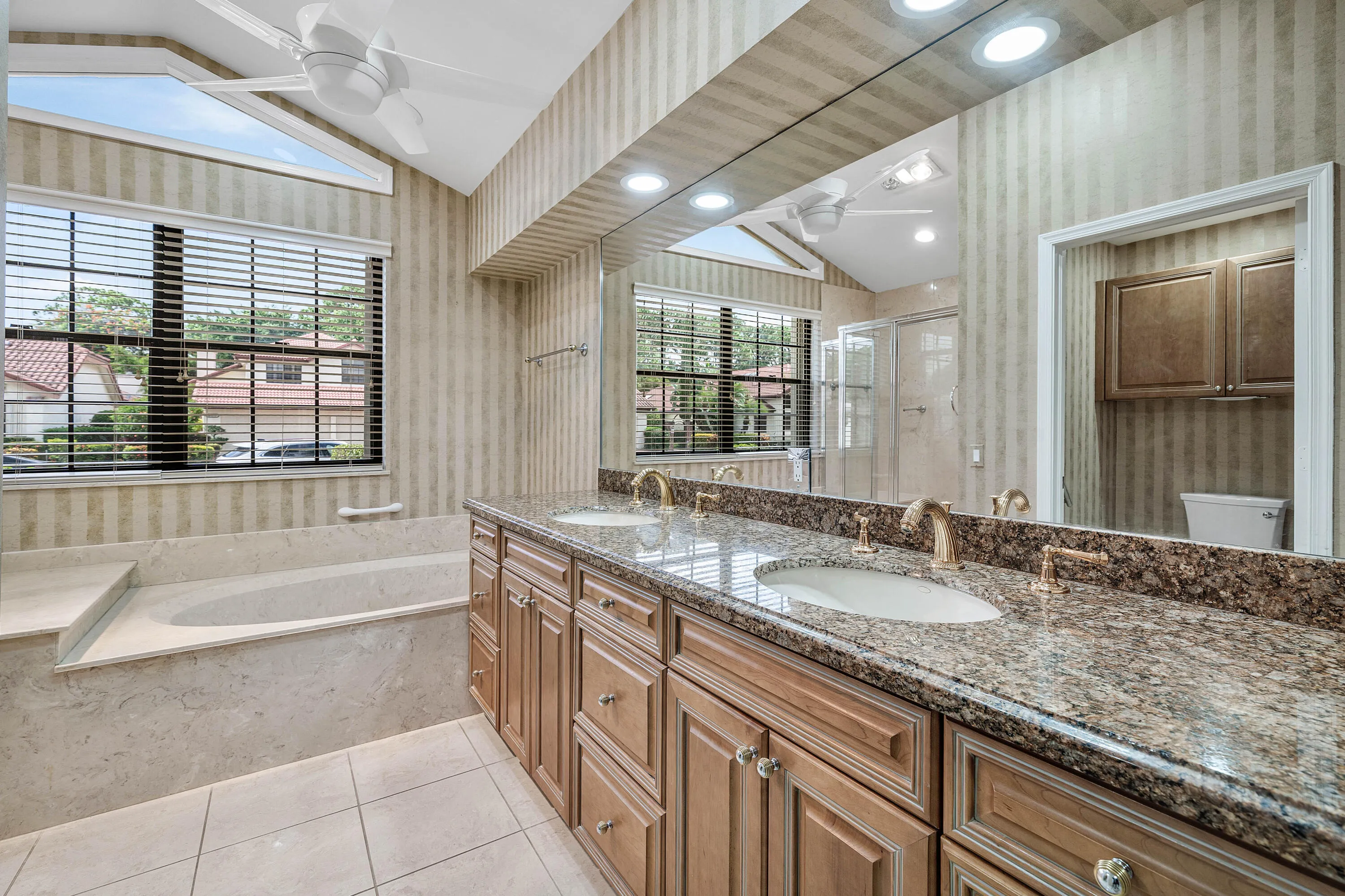 GRANITE TOP DUAL SINK VANITY