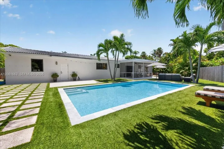 Massive Backyard Oasis with Multiple Entertaining Decks, Stunning 30' Chilled-Heated Pool,New Fence and Premium Turf throughout