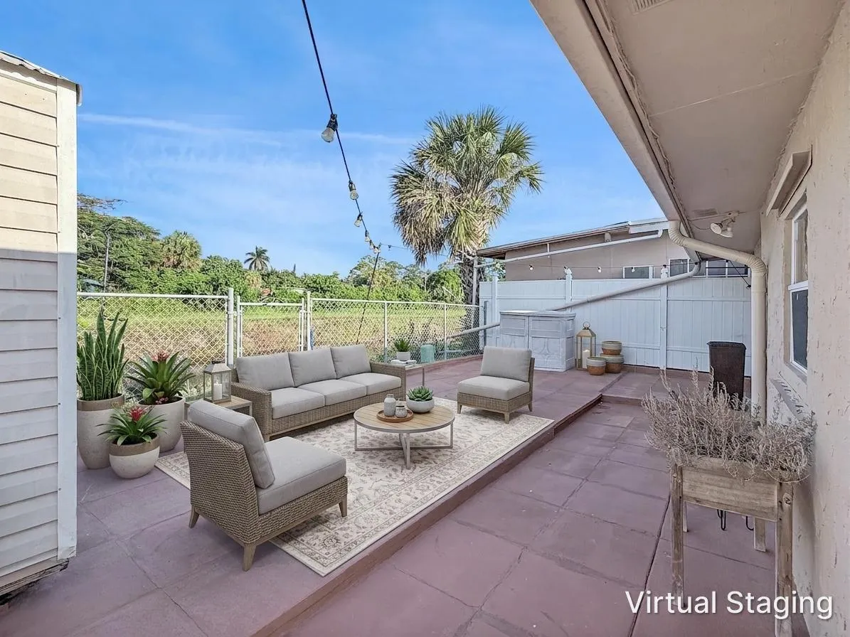 Back Patio Virtually Staged