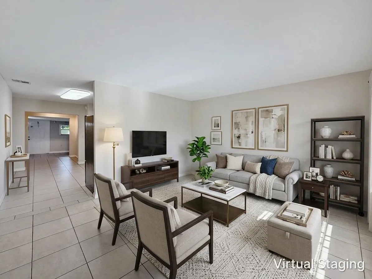 Living Area Virtually Staged