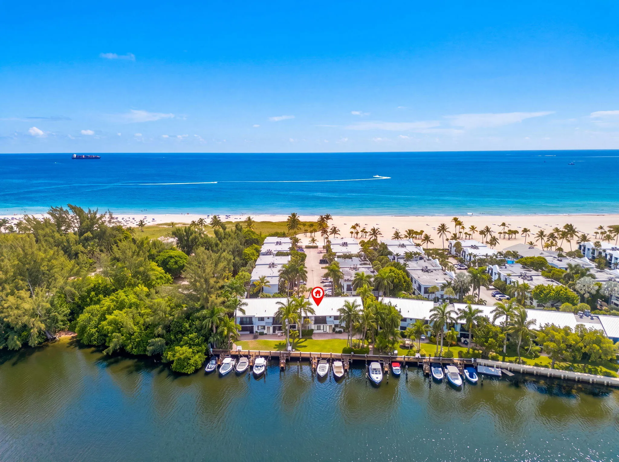 Intracoastal and beach view