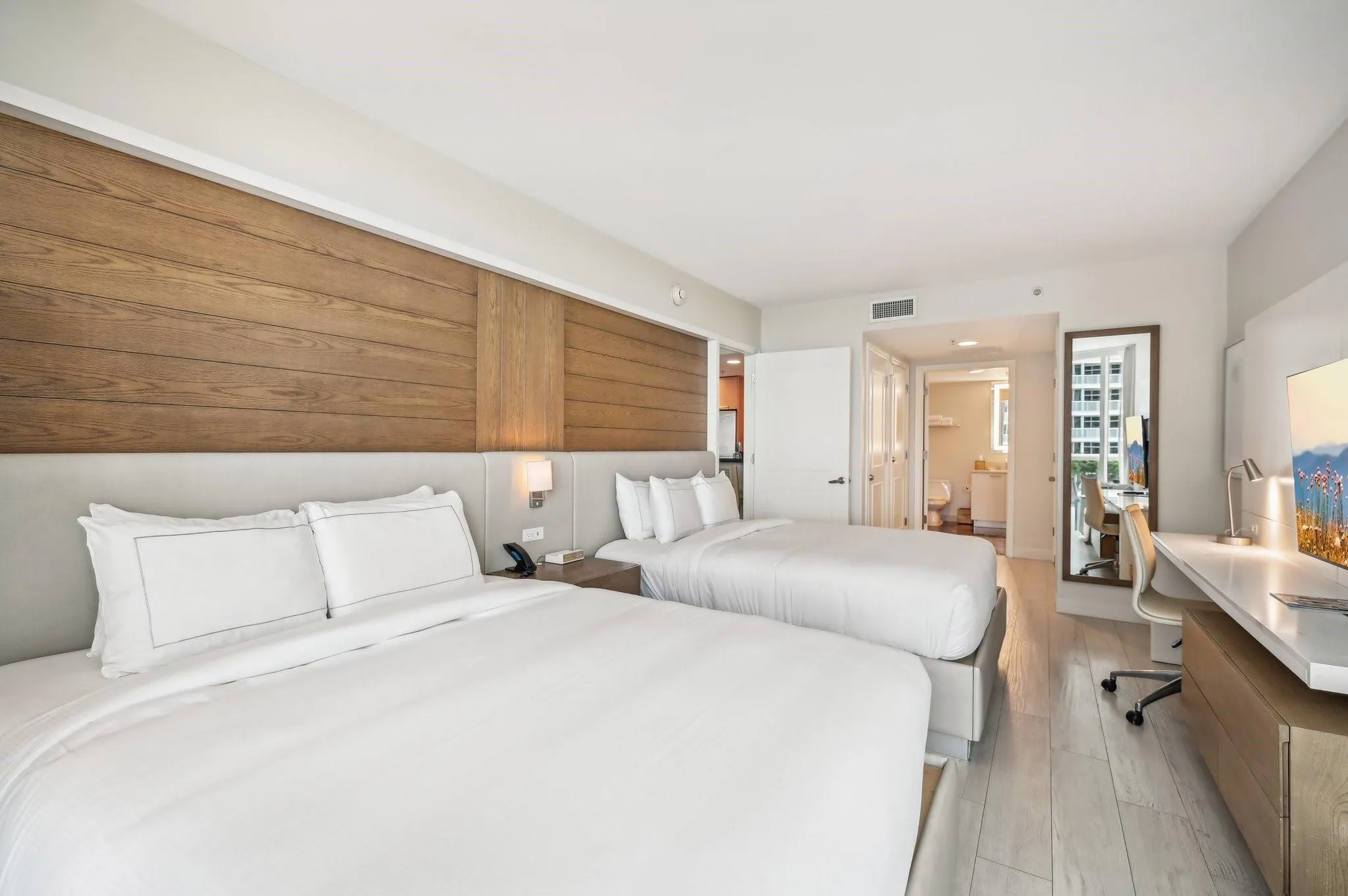 Bedroom with two queen Beds